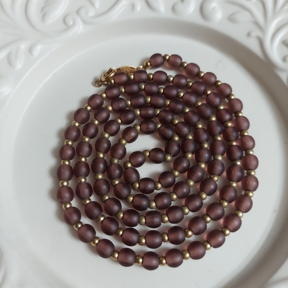 Napier Jewelry Napier Goldamethyst Glass Bead Necklace Poshmark